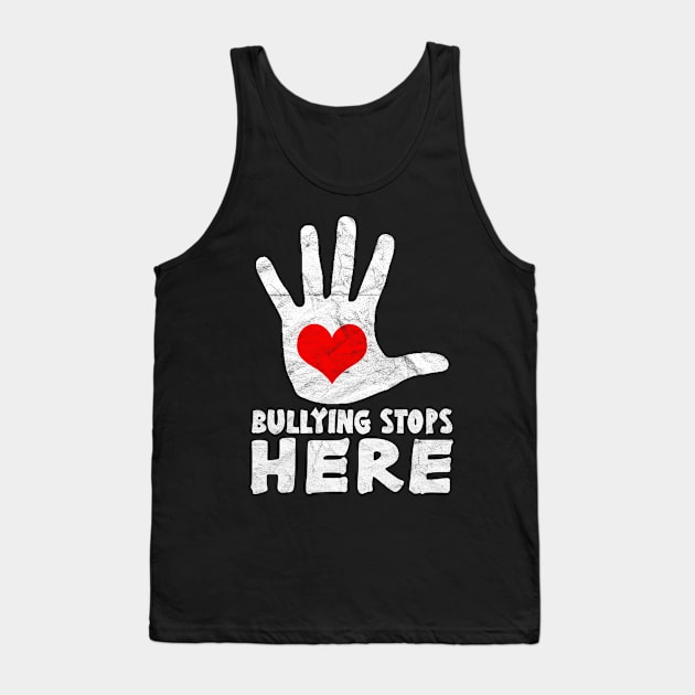 ANTI BULLY - Bullying Stops Here Tank Top by AlphaDistributors